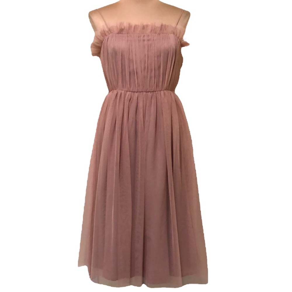 Elegant Pink Strapless Dress